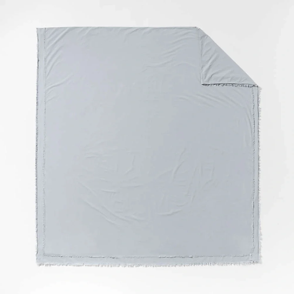 Crate&Barrel Favorite Washed Organic Cotton Eyelash Full/Queen Duvet Cover